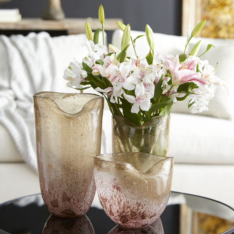 Prospero Glass Table Vase, 8.25" H x 8.25" W x 8.25" D