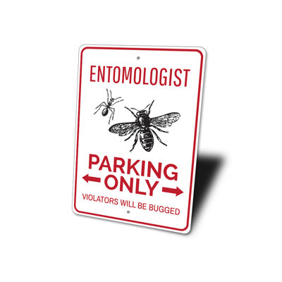 Enseigne entomologiste en aluminium