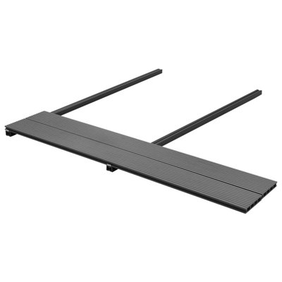 Rushford 86.6'' L x 5.9'' W Interlocking Deck Plank in Gray