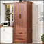 Armoire de cuisine vintage avec 2 grands tiroirs, 8 tablettes de porte et 3 tablettes réglables pour un rangement organisé et un charme rustique
