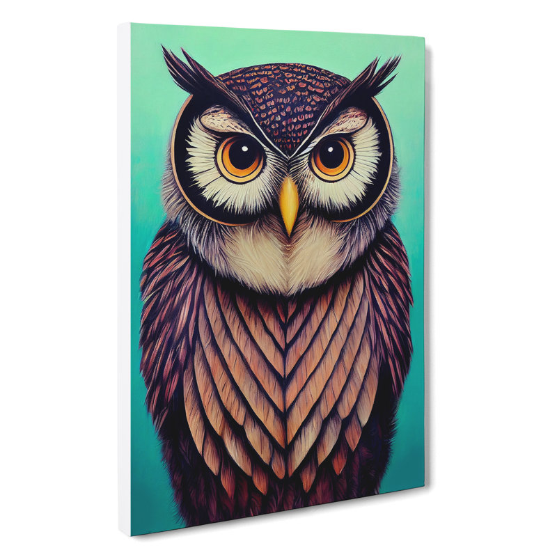 The Expressive Owl - Wrapped Canvas, 60cm H x 40cm W x 3cm D