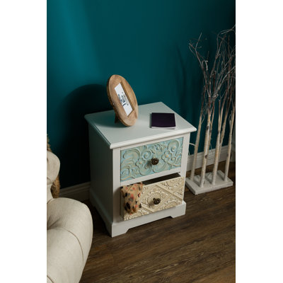 Glazer 42cm W Solid Wood Bedside Table