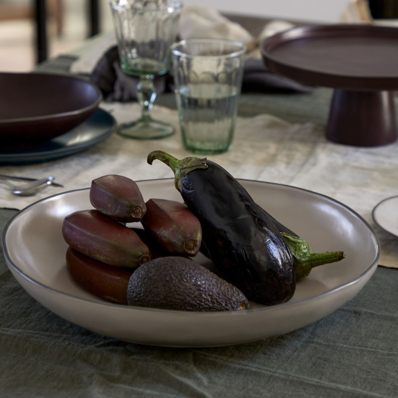 Costa Nova Stacked Organic Serving Bowl, Cremini