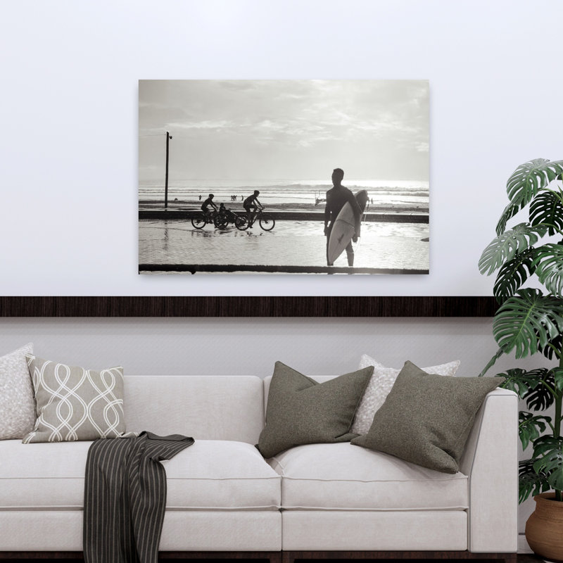 Art contemporain, art mural plage contemporaine, H 32 po x l 48 po