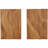 Wooden Wavy Carved Abstract Brown Wall Decor Set