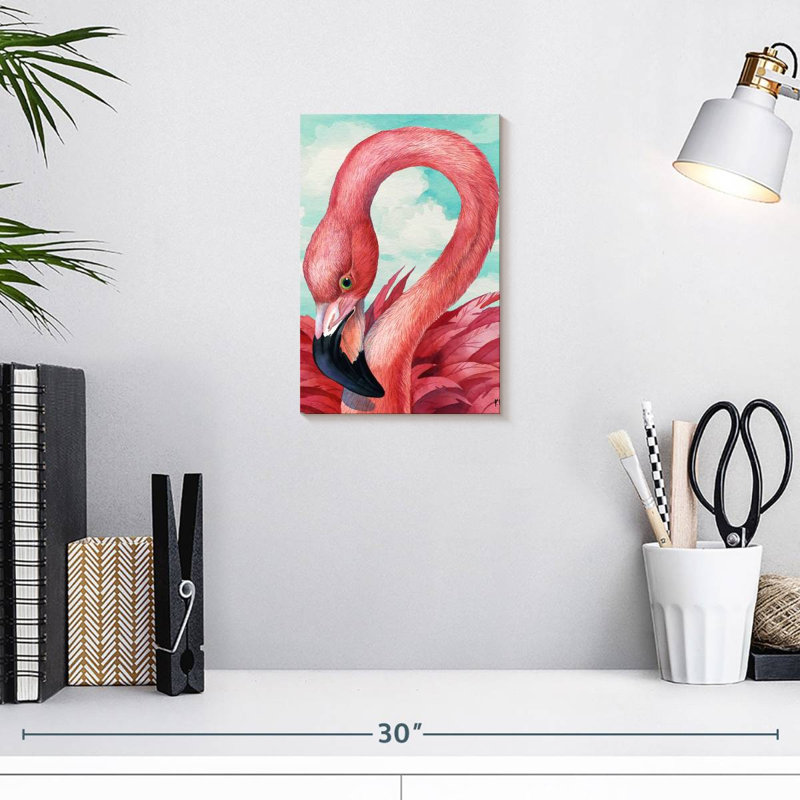 Brampt Fab Flamingo, 12" H x 8" W