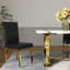Ensemble de table de salle à manger 5 pièces Glam Gold avec 4 chaises en cuir noir et or-819436158-819436154-819436155