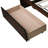 Twin Size Bed with 2 Drawers, Solid Rubber Wood Bed,Espresso