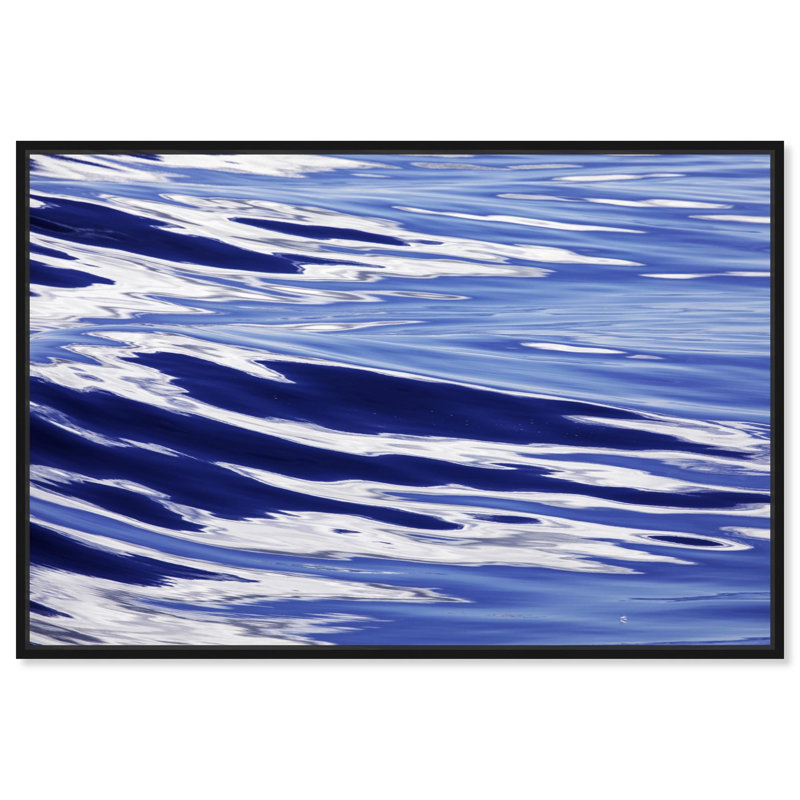 «Ocean Surface Abstract Nature Art Prints» par Notoriart, Cadre noir, H 11 po x l 16 po