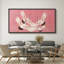 «Bright Preppy Animals Elegant Cranes In Flight», reproduction sur toile encadrée-98042486-111376022