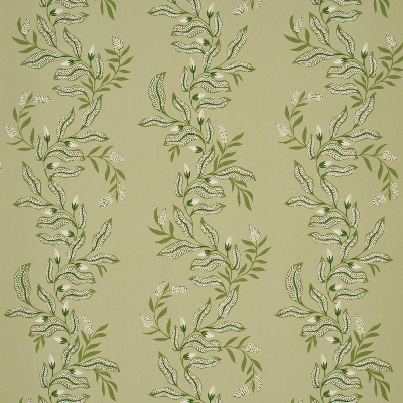 Schumacher X Laura Gonzalez Vagary Vines Wallpaper, Green