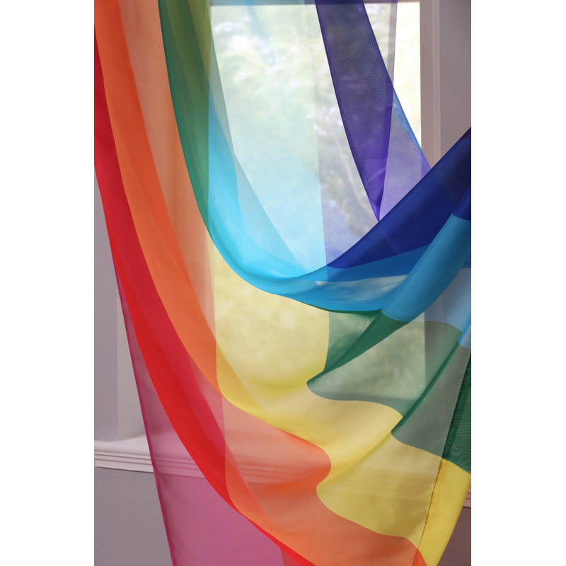 Reuven Voile Semi Sheer Curtain Single Panel, 150cm Width x 183cm Drop