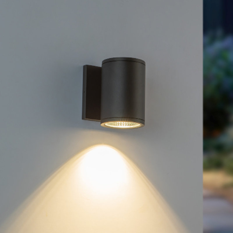 Nordic Glass LED Flush Mounted Sconce, 5" H x 4.63" W x 3.38" D, Black, 10 W