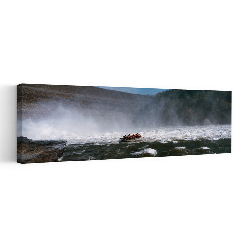 Group of people rafting in a river Gauley River West Virginia USA 1 Piece Wrapped Canvas Panoramic Wall Art