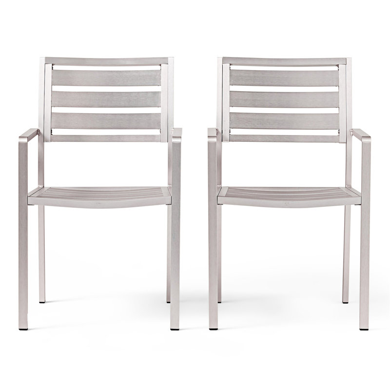 Ensemble de chaises d'extérieur en aluminium (ensemble de 2)