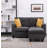 Khalsa 58'' Wide Square Arm Modular Loveseat Sofa-1677216332