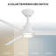 Ventilateur de plafond intelligent à 3 pales Bolo avec trousse d'éclairage à DEL sélectionnable 2700K-3000K-4000K-5000K et télécommande incluse-116667934-116667937