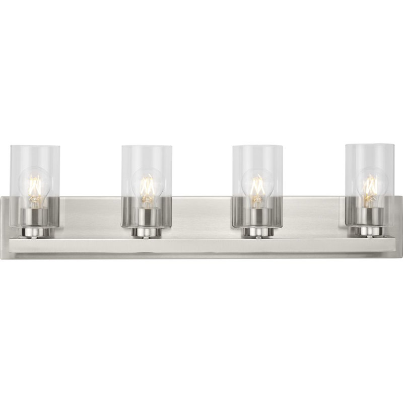 Goodwin 32" Brushed Nickel Cylinder Vanity Light