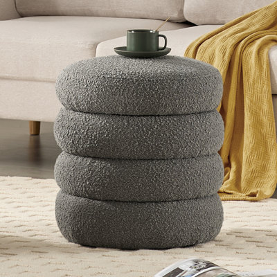 17'' Wide Boulce Round Storage Ottoman