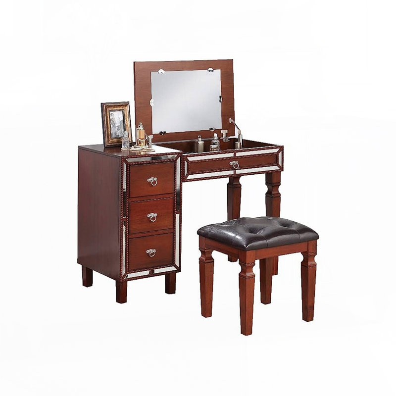 Ensemble de coiffeuse traditionnelle, Cerisier