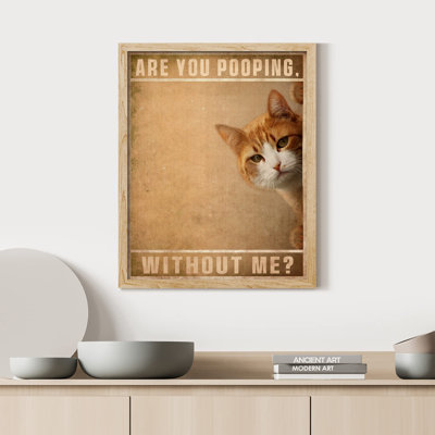 " Are You Pooping Without Me Hilarious Retro Poster Sneaky "