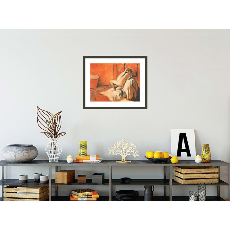 «After the Bath» par Edgar Degas, impression giclée sur cadre, H 23,5 po x l 28,48 po