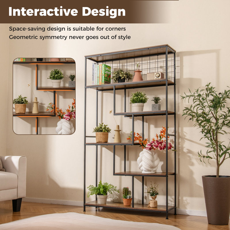 80cm H x 100cm W Metal Etagere Bookcase