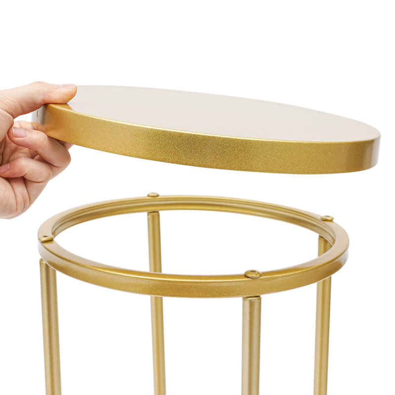 Support à colonne en fer, H 23,62 po x l 9,84 po x P 9,84 po