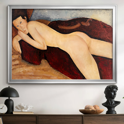 Nu couché inclinable (Nu couché) - Amédo Modigliani - Toile tendue avec châssis, c. 1917