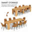 Ensemble table et chaises de cuisine, console extensible-134369127-134369125