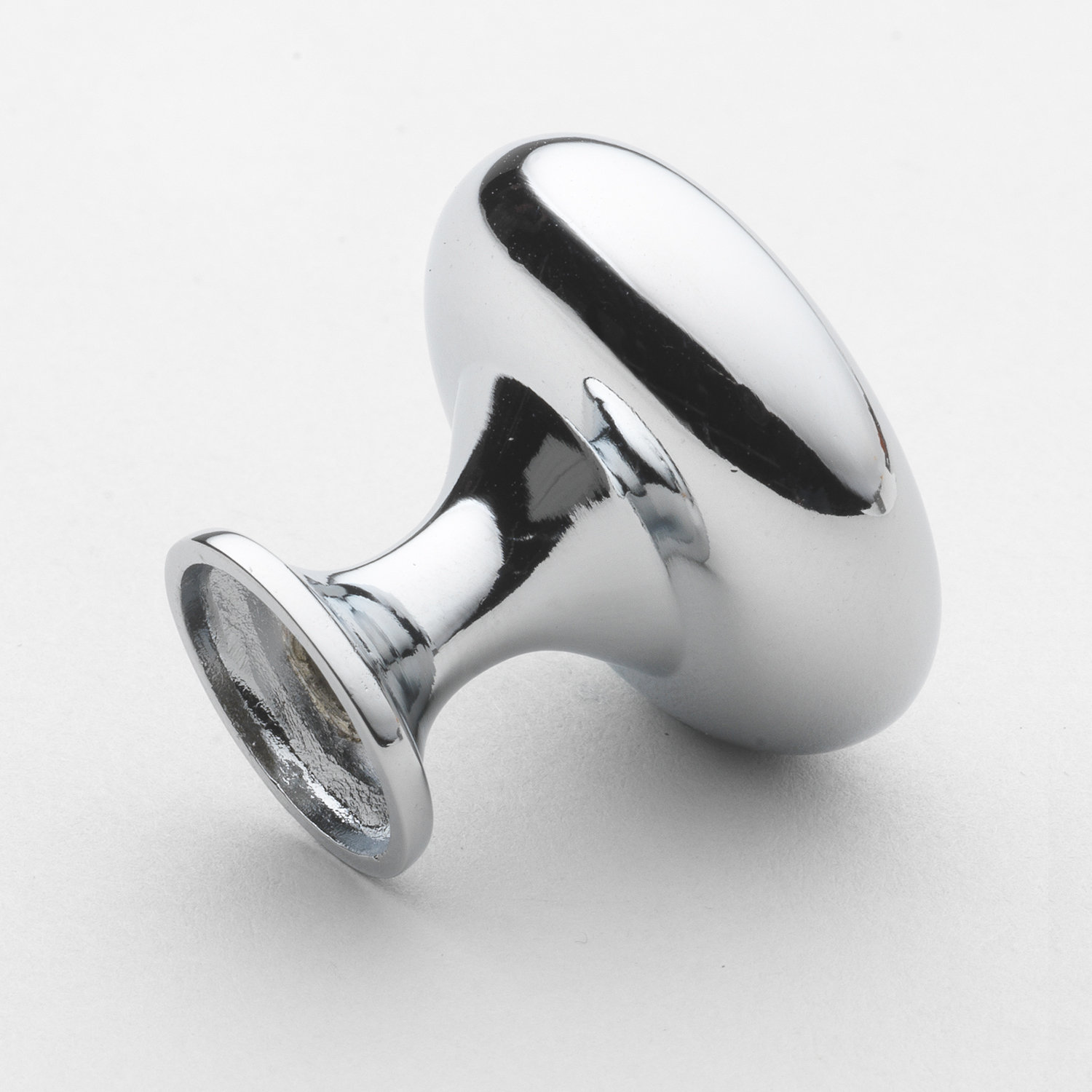 Metal Mushroom Cabinet Knob, Polished Chrome