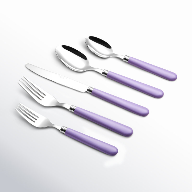 Ensemble de couverts 20 pièces Marieta, service pour 4, Mauve
