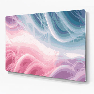 Gradient Abstract 79 Beige Metal Wall Art