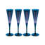 Prism Champagne Flutes - Blue S/4