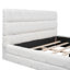 Grand lit plateforme tapissier, blanc