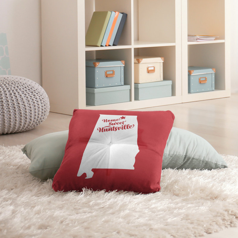 Housse de coussin et insert, H 26 po x l 26 po, Huntsville/Alabama, Rouge