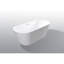 Baignoire autoportante 59 po en acrylique, baignoire autonome, acrylique blanc brillant, drain chromé Toetap, certifié Cupc