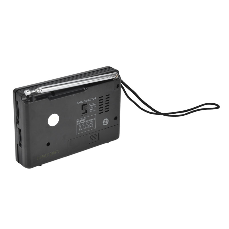 Radio FM/AM portable de poche à réglage manuel avec prise casque externe pour utilisation à l'intérieur, à l'extérieur ou au bureau.