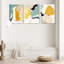 Abstract Wall Art Set Of 3 – Modern Mid Century Canvas Poster Prints With Geometric Shapes, Minimalist Yellow Artwork For Living Room, Bedroom, Office, Bathroom Wall Décor,Frame-1775467193