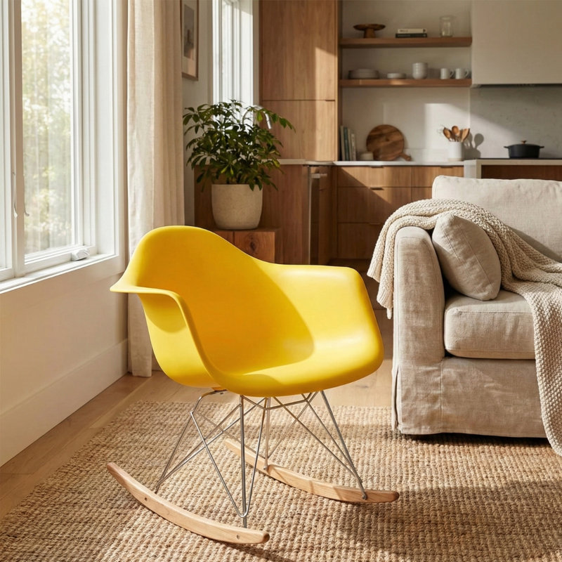Chaise berçante pour enfants, Jaune