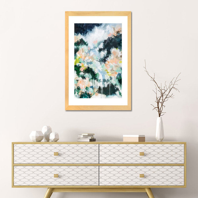 « Secret Garden » par Cristina dalla Valentina-impression d’art graphique, Toile blanche encadrée, Pas de tapis