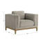 Détails par Becki Owens, chaise en tissu Renee avec base en bois, gris