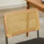 Chaises de salle à manger rembourrées de style Mid-Century avec dossier en rotin de canne et structure en porte-à-faux chromée-129521218