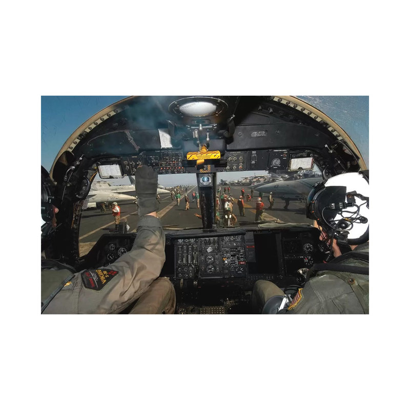 A View from the Tactical Coordinator's Position Aboard a US Navy S-3B Viking Aircraft 1 Piece Wrapped Canvas Wall Art