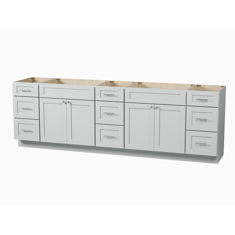 Base de meuble-lavabo double 105 po Disar, Gris