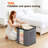 Foldable Thick Fabric Blanket Storage Bags,100 Liter Containers For Clothes And Comforters,3 Pack-273990848