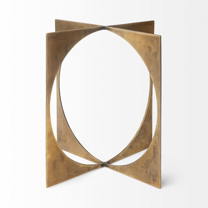 Sculpture en métal Harnden, H 9,75 po x l 10 po x P 10 po