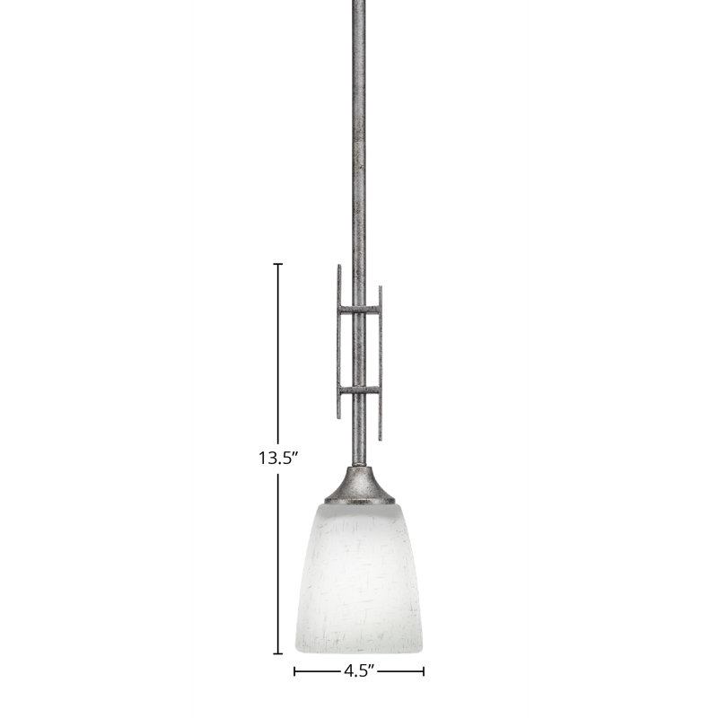 Mini-luminaire suspendu Malone Uptowne, Verre blanc mousseline