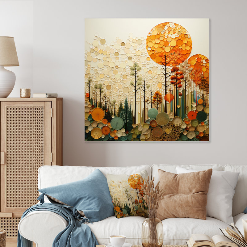 «Hardedge Art Earthy Euphony VII», reproduction non encadrée sur métal, H 16 po x l 16 po x P 1 po