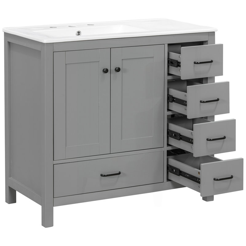 Meuble-lavabo 36 po avec lavabo en céramique